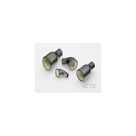 Raychem Heat Shrink Lipped Boot, 0.79/0.43 in, Black, 1.77 in 202S121-25C-0
